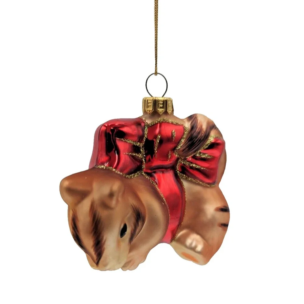 Charming‎ Tails Holiday Ribbon Fitz and Floyd Glass Ornament